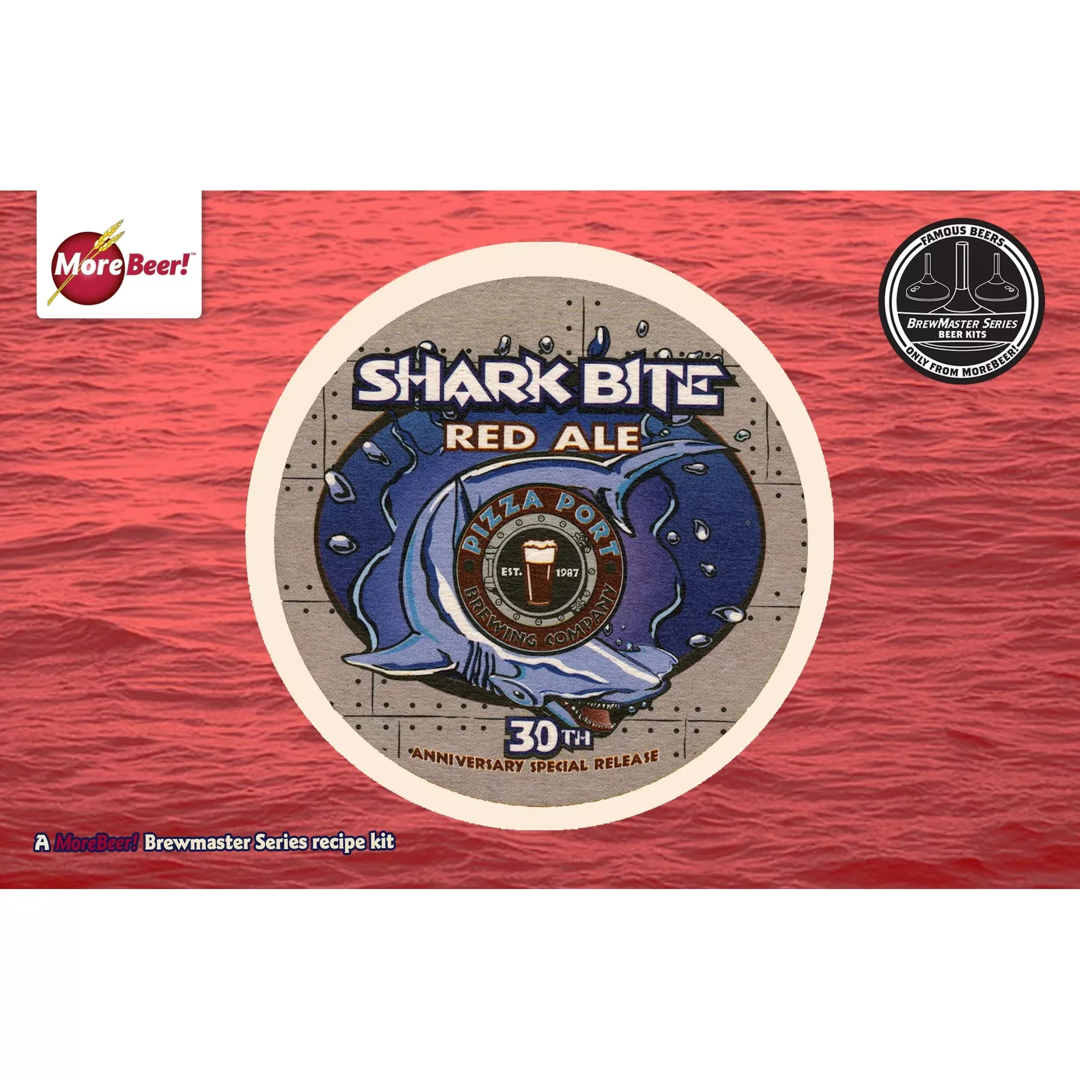Pizza Port Brewing Company Shark Bite Red Ale | 5 Gallon Beer Recipe Kit | Extract