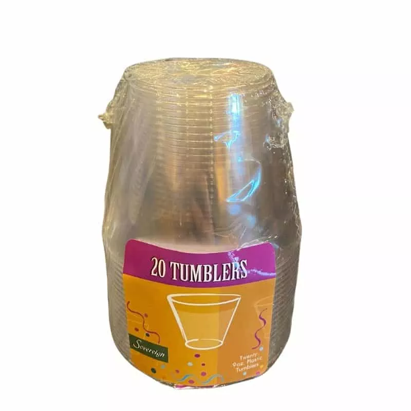 PLASTIC TUMBLERS 9OZ