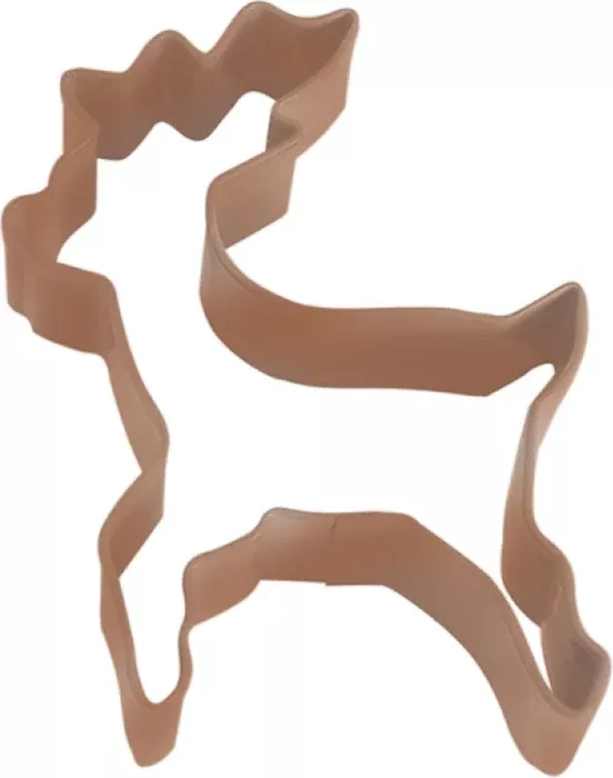 R & M Polyresin Coated Cookie Cutter- Brown Reindeer