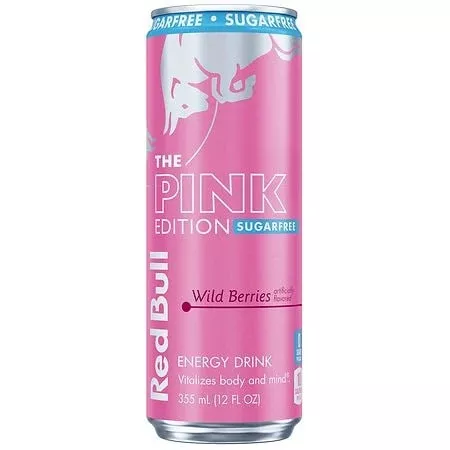 Red Bull Sugar-Free Energy Drink The Pink Edition Wild Berries - 12.0 fl oz