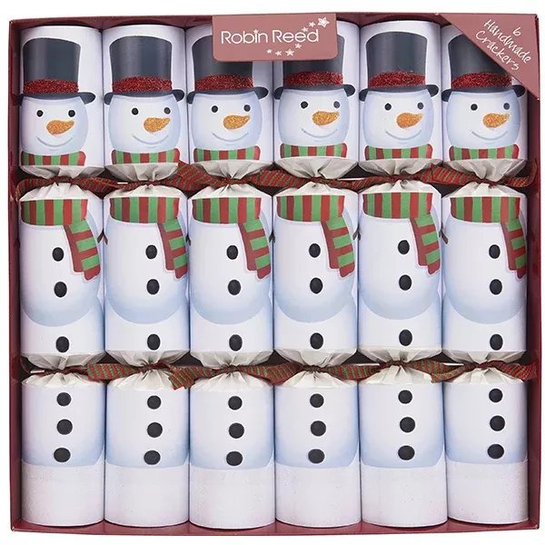 Robin Reed 6 pc Racing Snowmen Christmas Crackers
