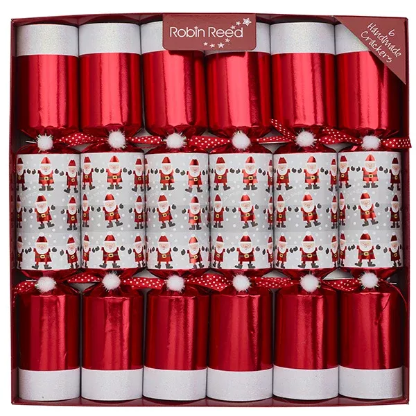 Robin Reed 6 Piece Racing Santa Christmas Crackers