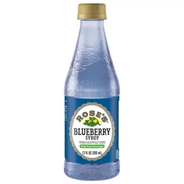 Rose's Blueberry Simple Syrup 12oz Plastic Bottles 2-Pack