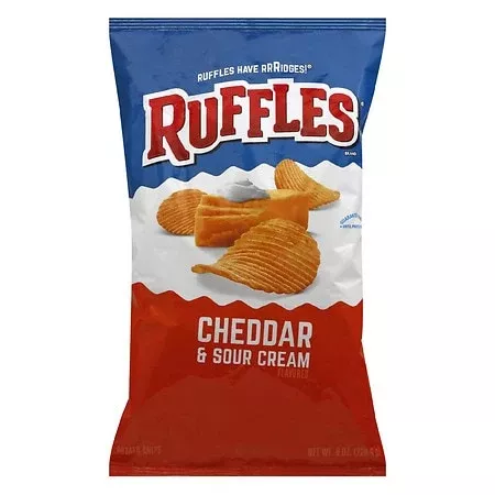 Ruffles Cheddar And Sour Cream Potato Chips - 8oz