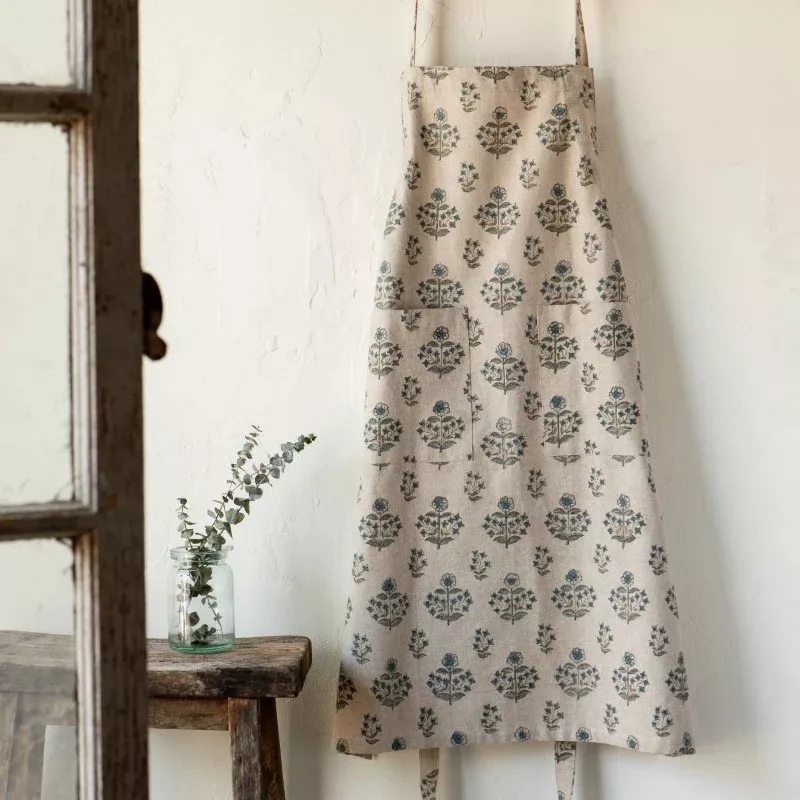Salvia Block Print Apron