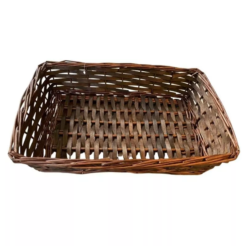 Small Flat Tray Basket Holds 1-2 Bottles