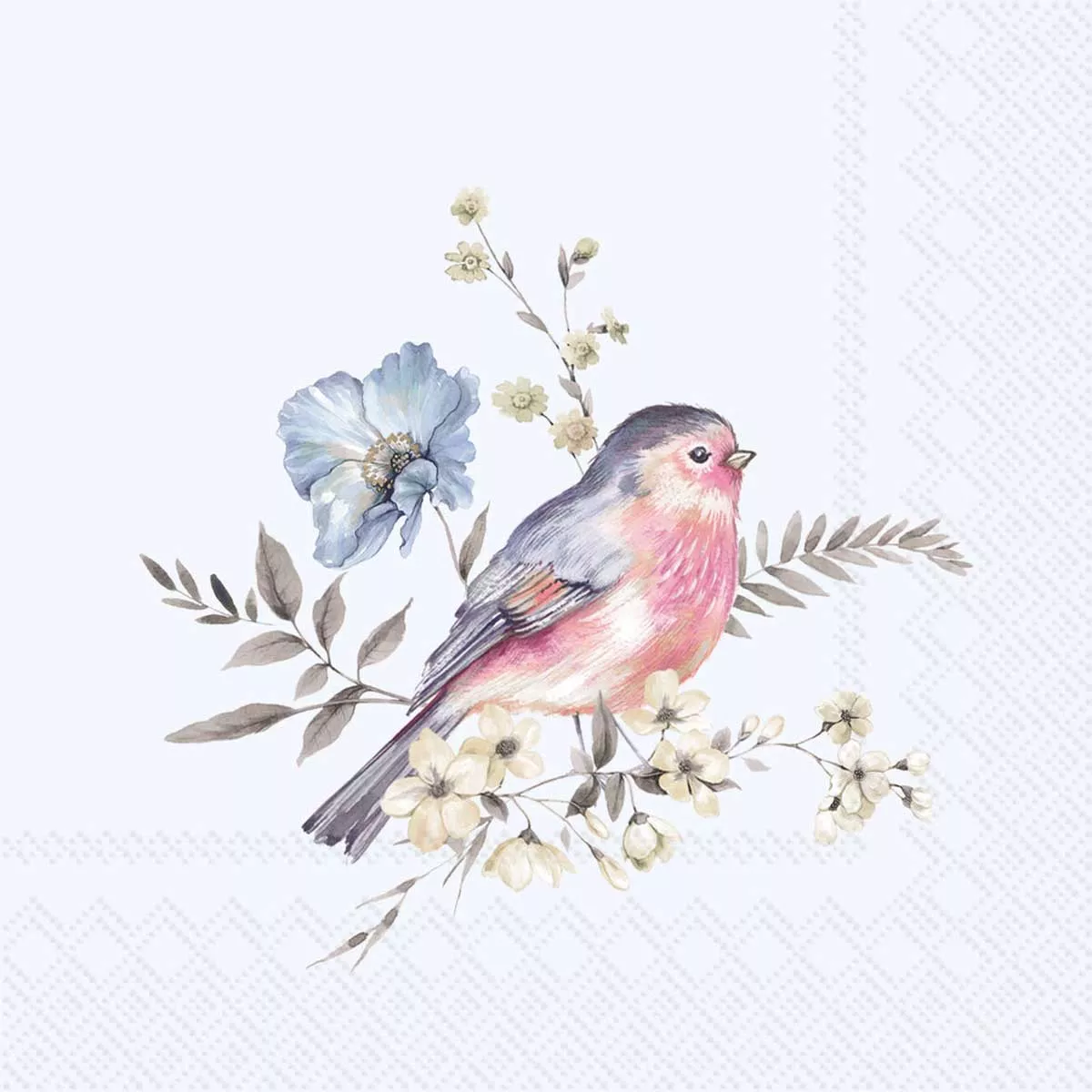 Softly Faded Birds Paper Beverage Napkins