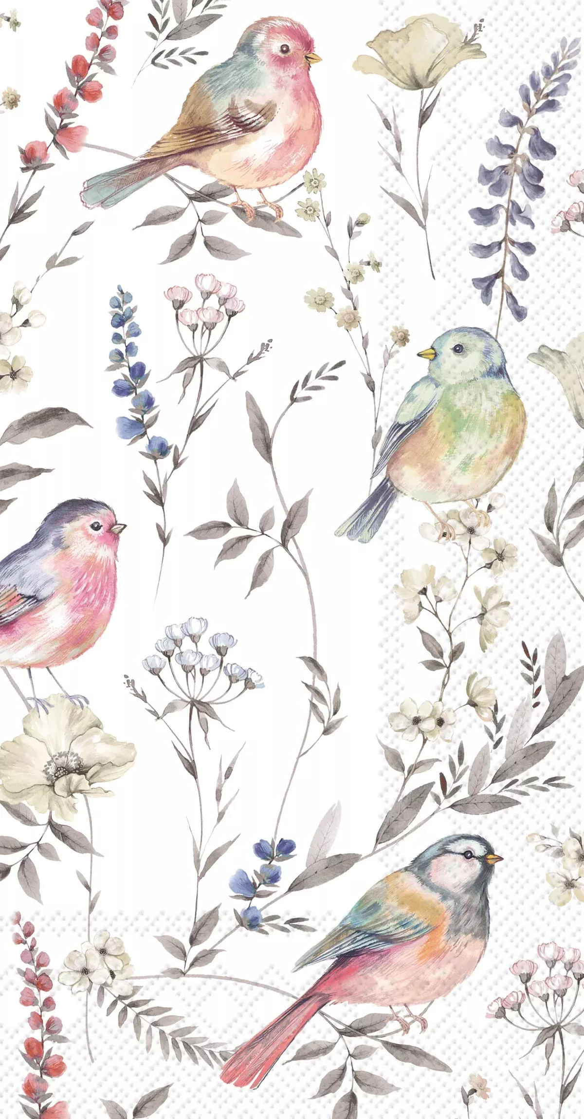 Softly Faded Birds Paper Guest Towels