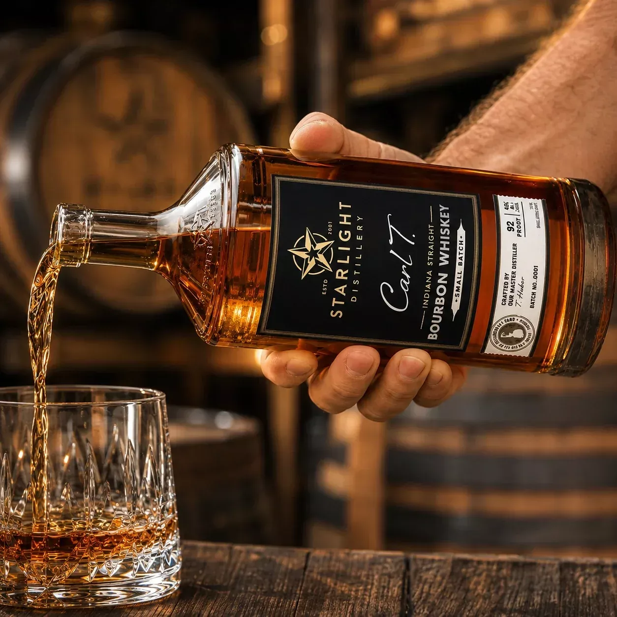 Starlight Distillery Carl T. Signature Straight Small Batch Bourbon Whiskey 750ml