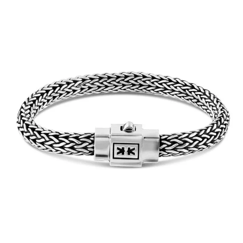 Sterling Silver Braided Chain Bracelet