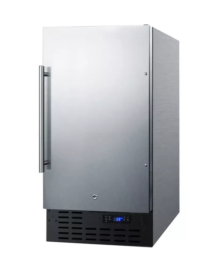 Summit 18" Wide Built-In ADA Compliant Undercounter All-Refrigerator - Stainless Steel Exterior