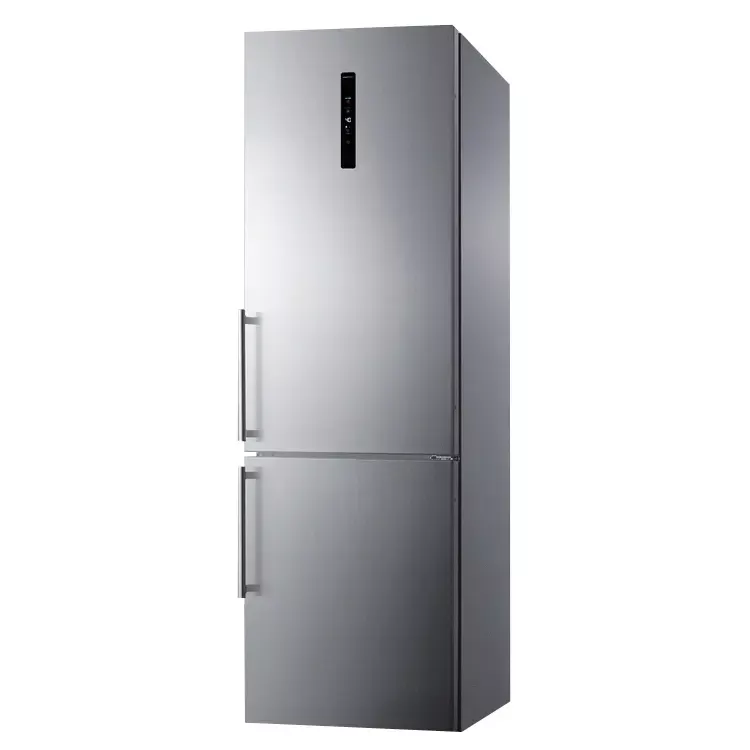 Summit 24" Wide Bottom Freezer Refrigerator with Icemaker