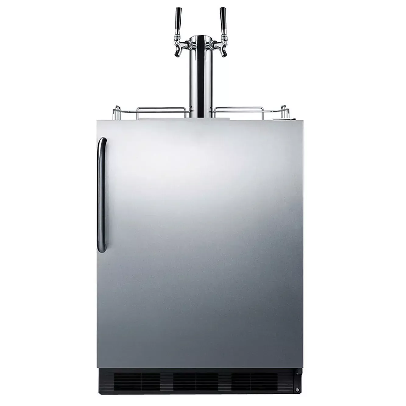 Summit 24" Wide Dual Tap Commercial Built-In ADA All Stainless Steel Kegerator