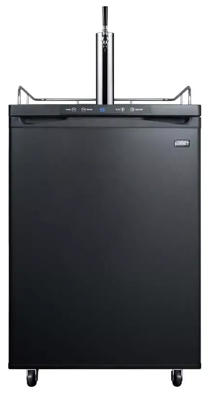 Summit 24" Wide Single Tap Black Kegerator