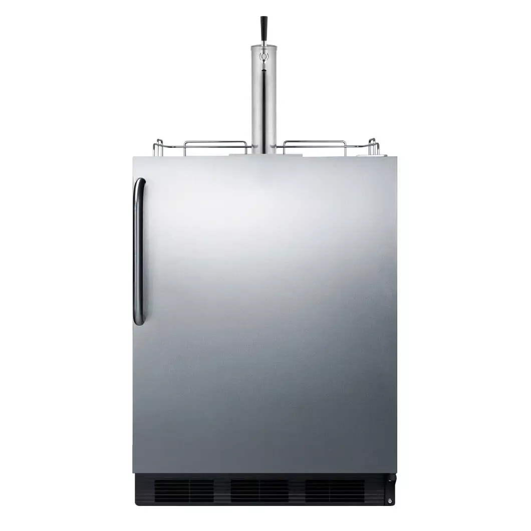 Summit 24" Wide Single Tap Stainless Steel Commercial ADA Kegerator