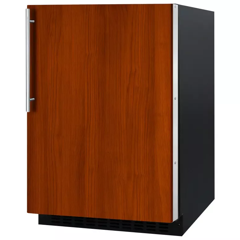 Summit 4.8 cf Built-In Undercounter ADA Compliant All-Refrigerator - Black Cabinet/Stainless Steel Door