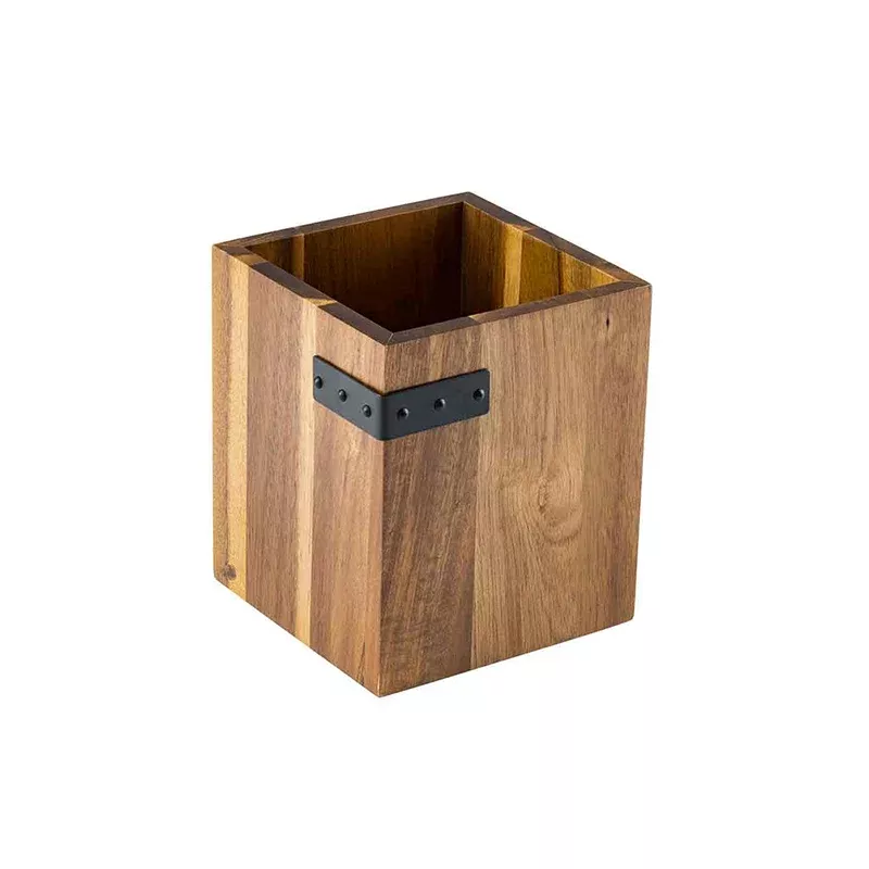 Tablecraft Industrial Collection Acacia Cutlery Holder
