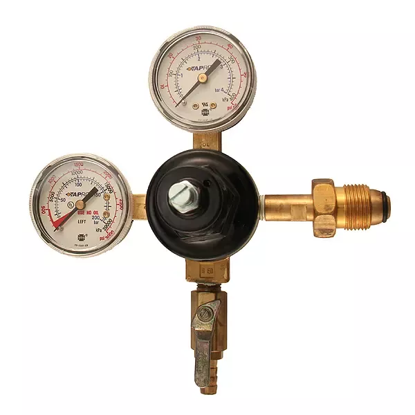 Taprite Double Gauge Nitrogen Regulator with Duck-Bill Check Valve