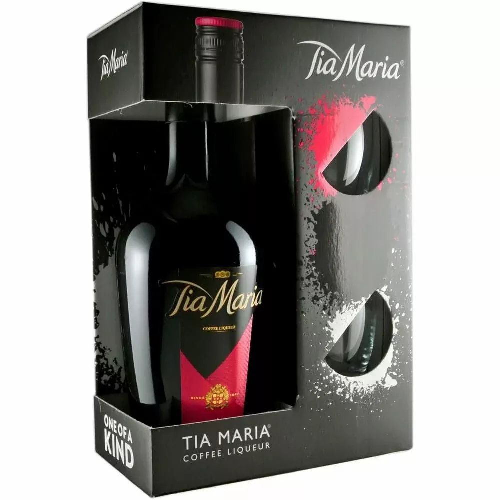 Tia Maria Cold Brew Coffee Liqueur & Glasses (750 ml)