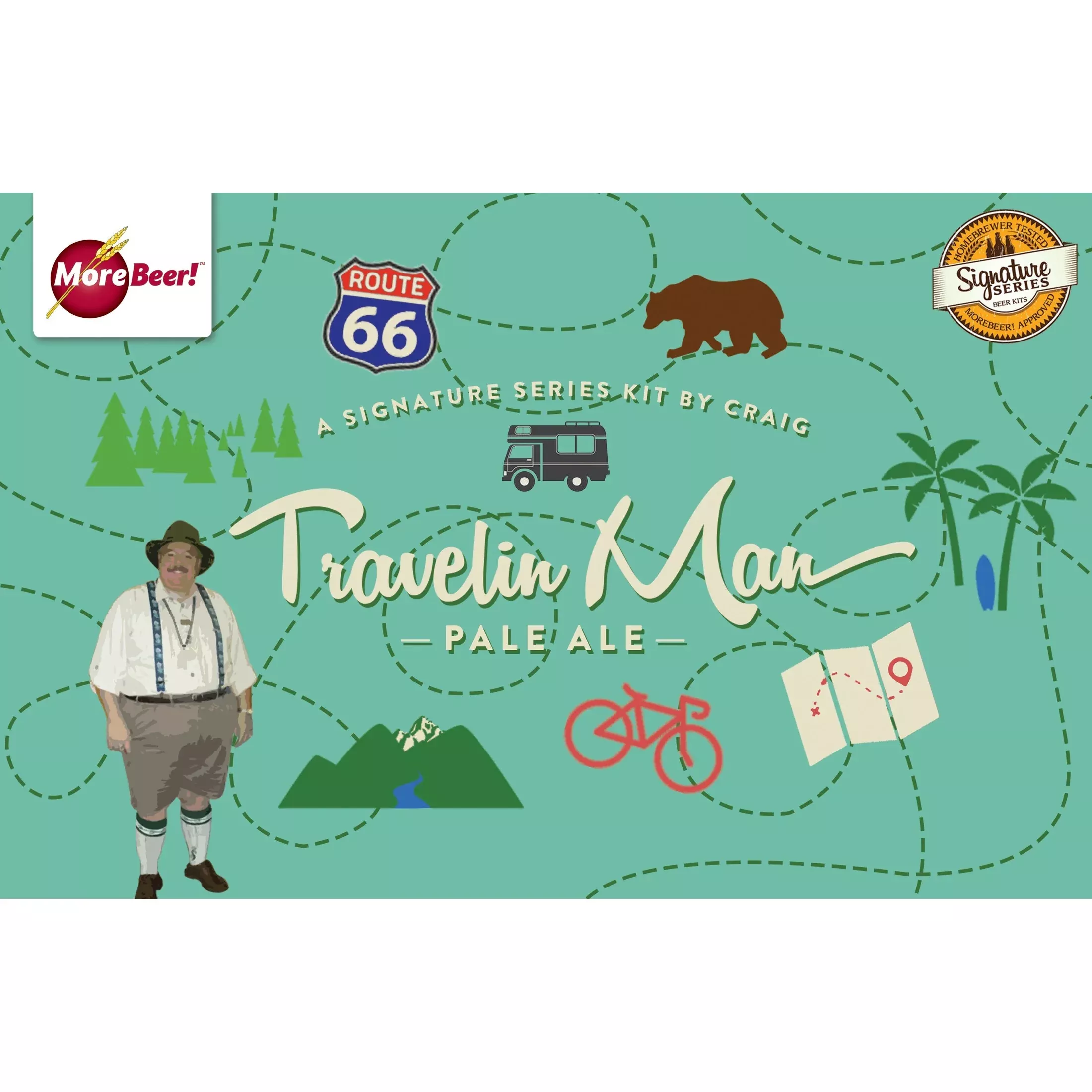 Travelin Man Pale Ale by Craig | 5 Gallon Beer Recipe Kit | Extract