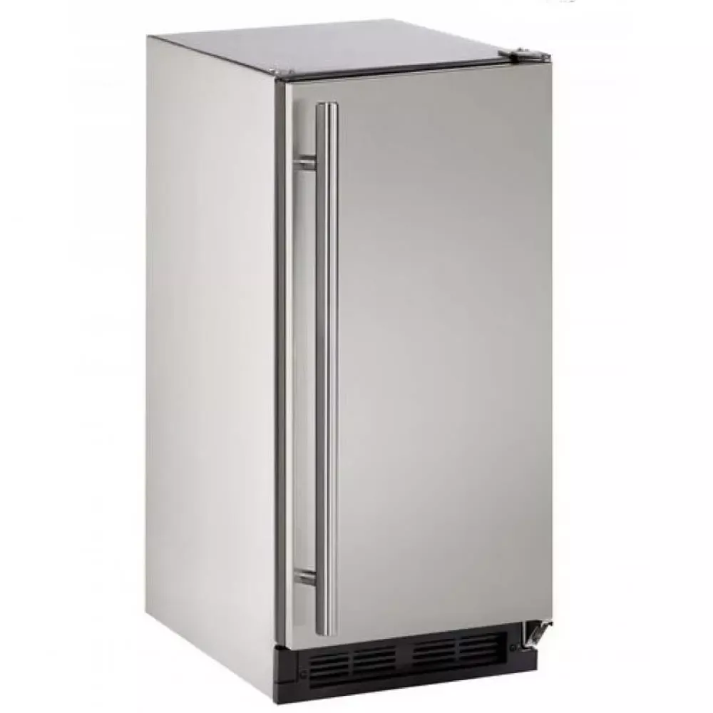 U-Line 1000 Series Built-in Ice Maker - Black Cabinet with Stainless Steel Door