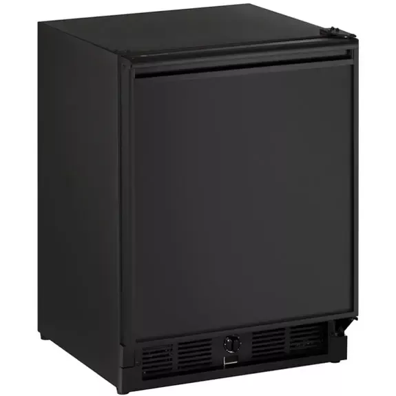 U-Line 3.3 Cu. Ft. Built-in Refrigerator - Black Cabinet with Black Door - Reversible Door