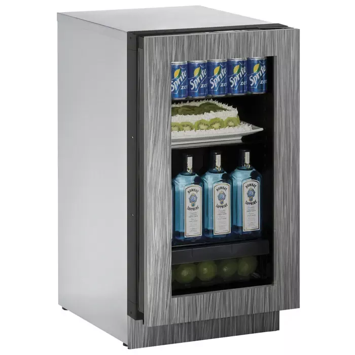 U-Line 3000 Series 18" Refrigerator- Integrated Frame Glass Door - Right Hinge