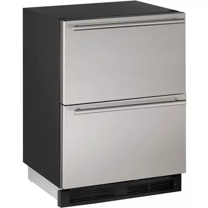 U-Line 5.4 CF Drawer Refrigerator - Stainless Steel Drawers