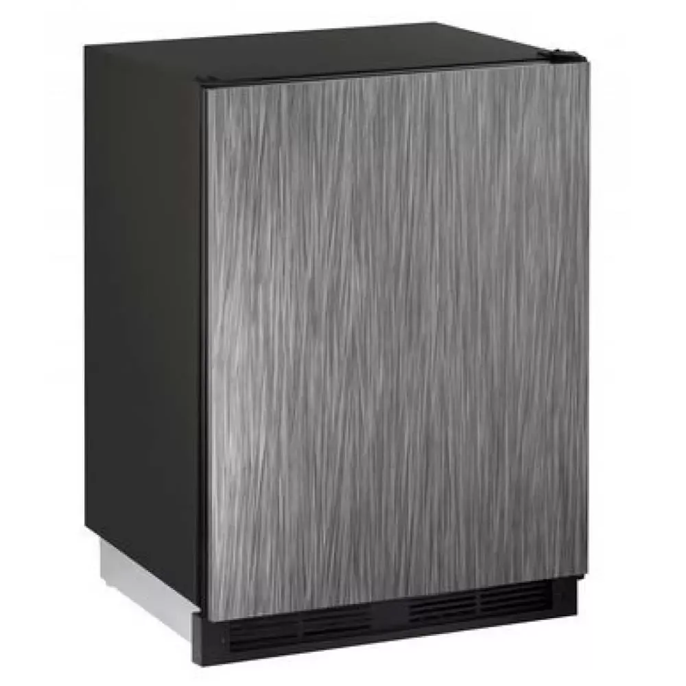 U-Line Combo Refrigerator & Ice Maker - Black Cabinet with Integrated Door