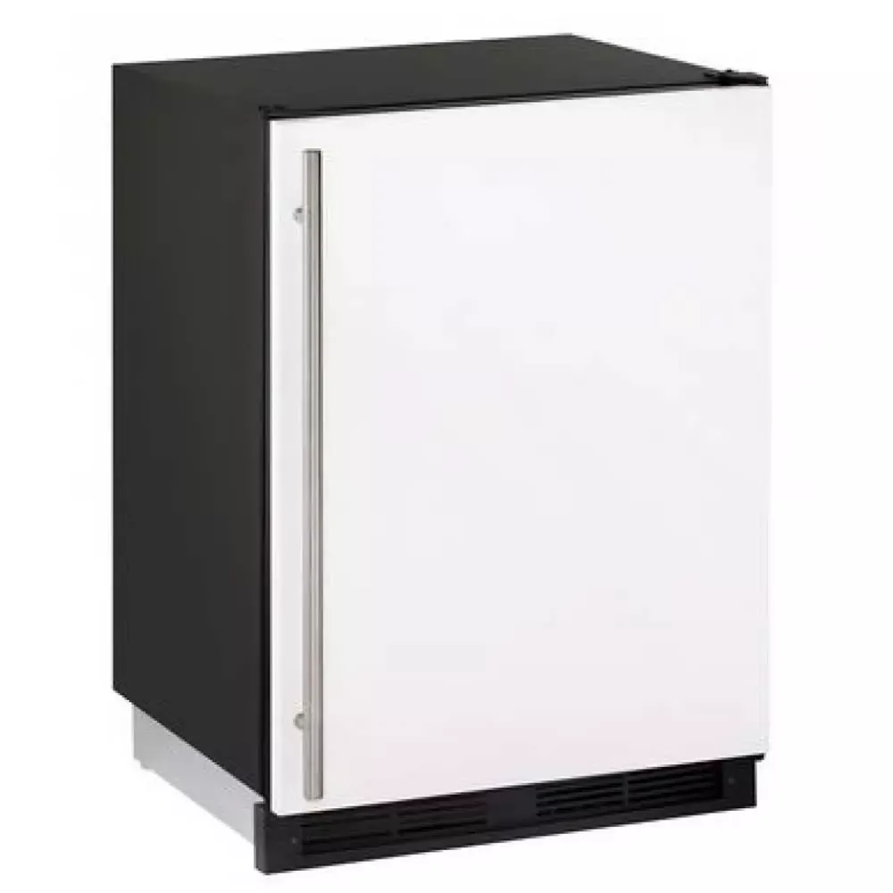 U-Line Combo Refrigerator & Ice Maker - Black Cabinet with White Door