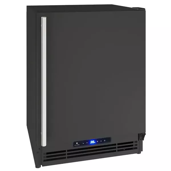 U-Line Frost-Free Refrigerator/Ice Maker Combo Model - Black Cabinet with Black Door