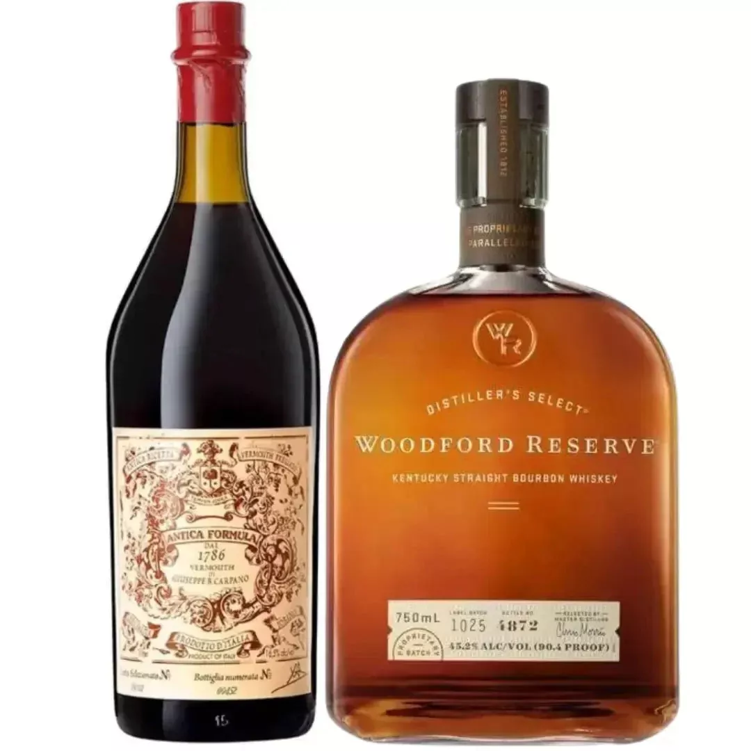 The Ultimate Manhattan Bundle: Woodford Reserve Bourbon & Carpano Antica Formula Vermouth