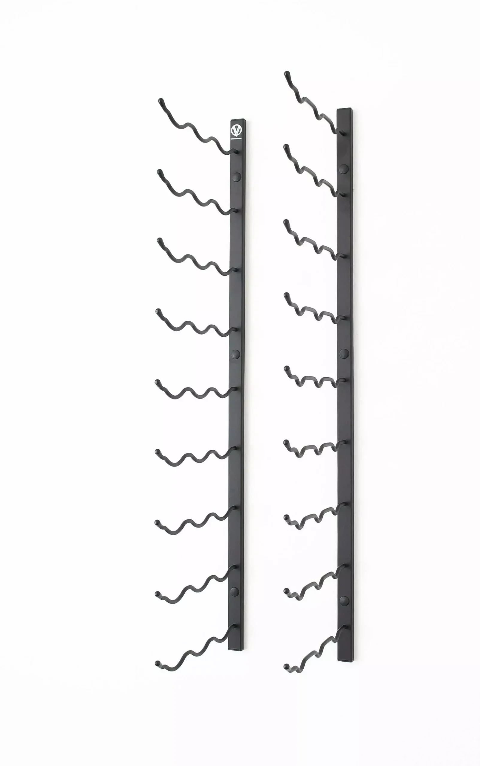 VintageView 3' Wall Mount 27 Bottle Wine Rack - Satin Black Finish