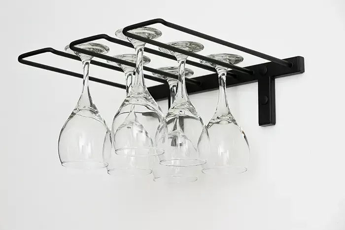 VintageView Stemware Rack - Satin Black Finish