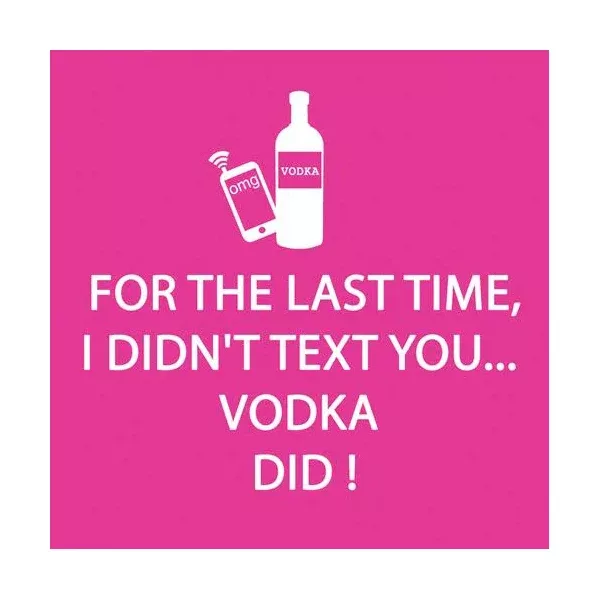 Vodka Did Paper Beverage Napkins