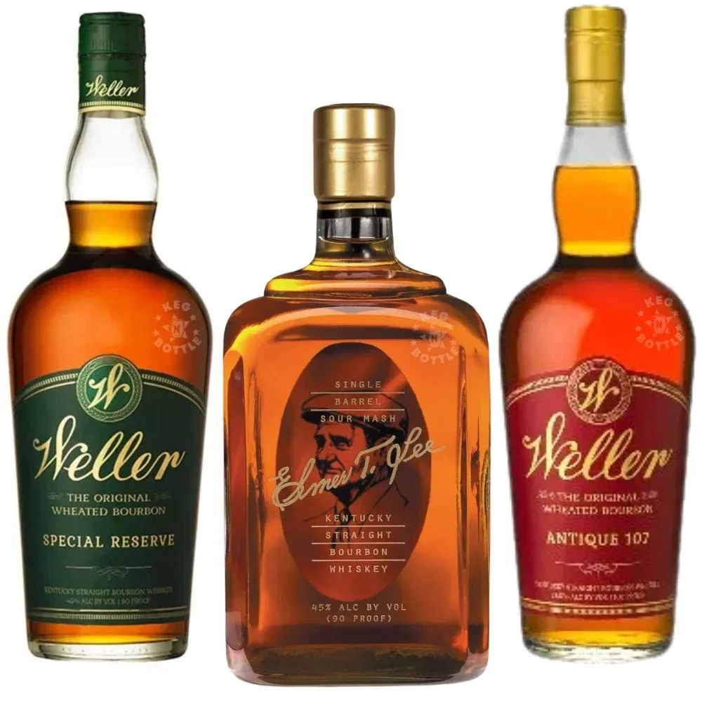 W.L. Weller Special Reserve, Elmer T. Lee, & W.L. Weller Antique 107 Bourbon Collection (750 ml Each)
