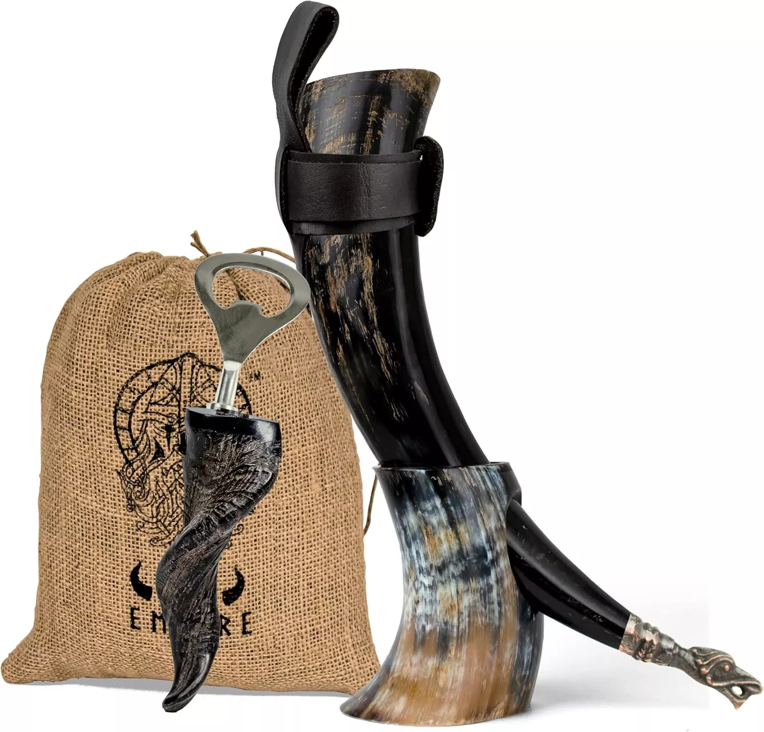 The Warrior's Drinking Horn Set