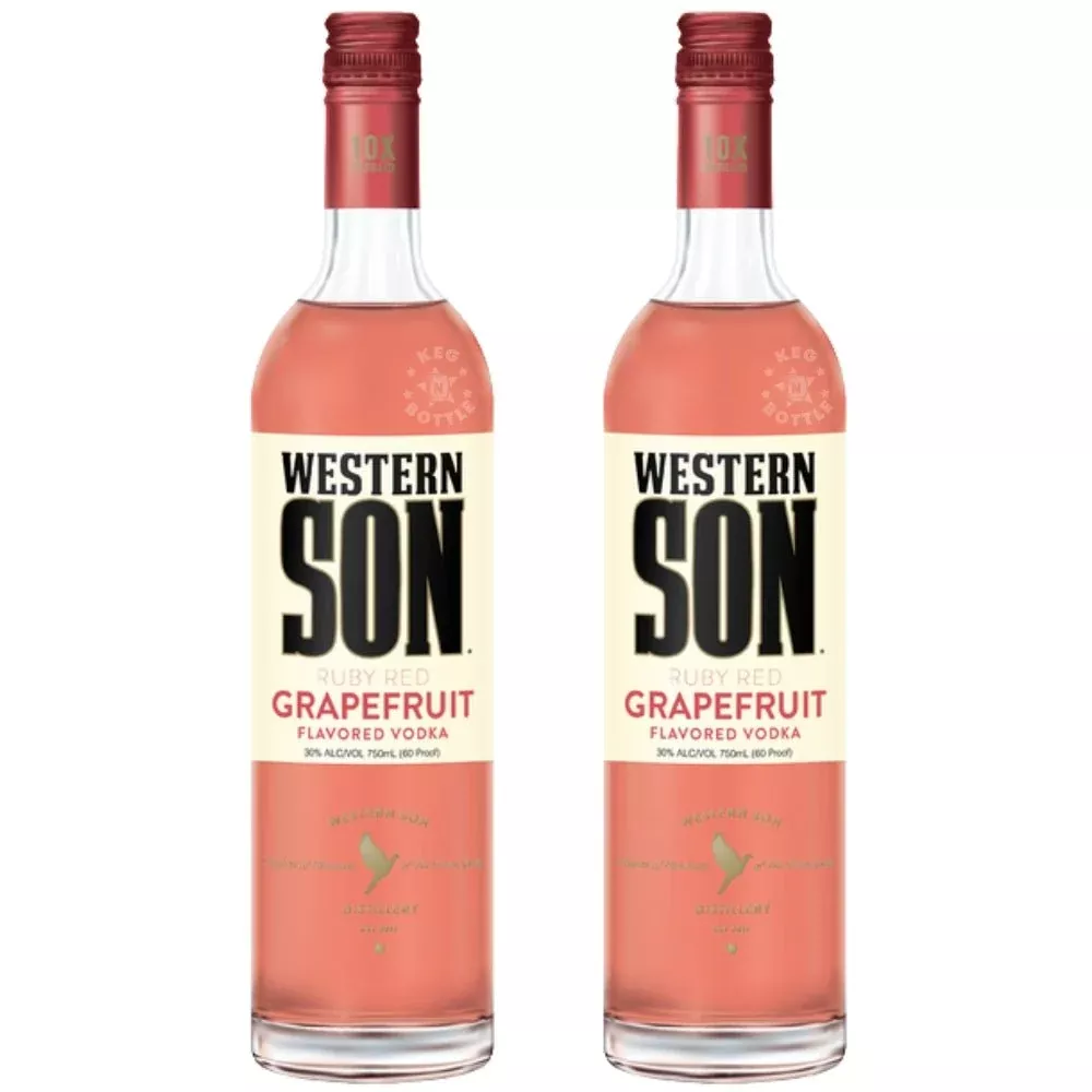 Western Son Grapefruit Flavored Vodka – 2 Pack (2x750ml)