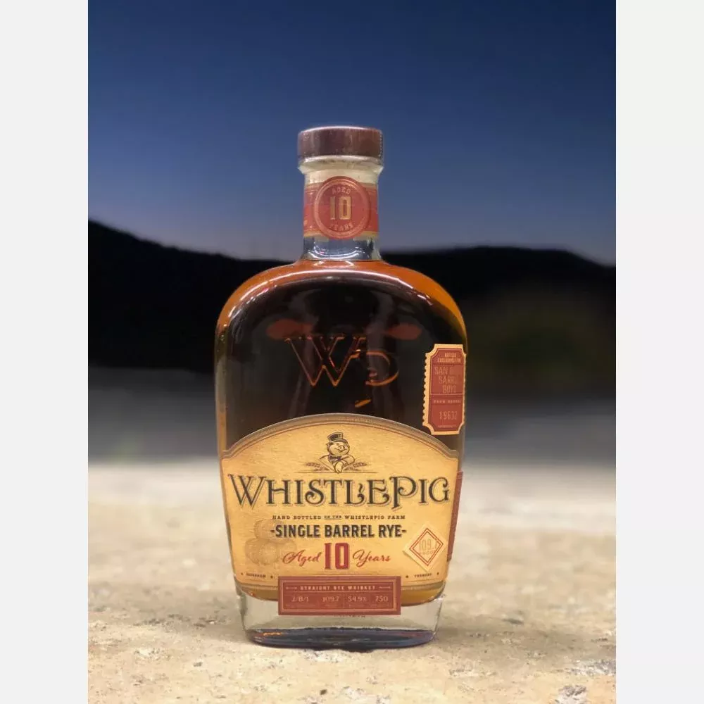 WhistlePig 10 Year Old “San Diego Barrel Boys” Single Barrel #19632 Rye Whiskey