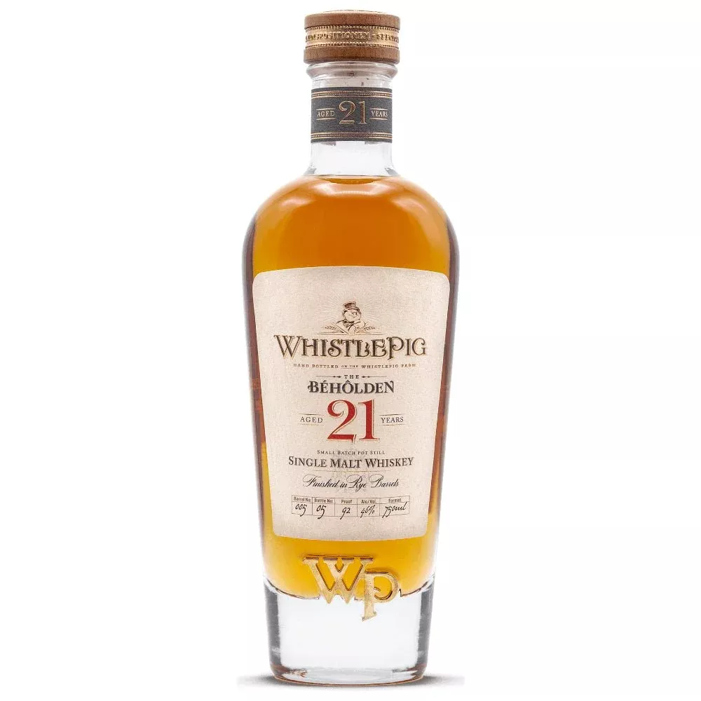 WhistlePig The Beholden 21 Year Old Finished in Rye Barrels