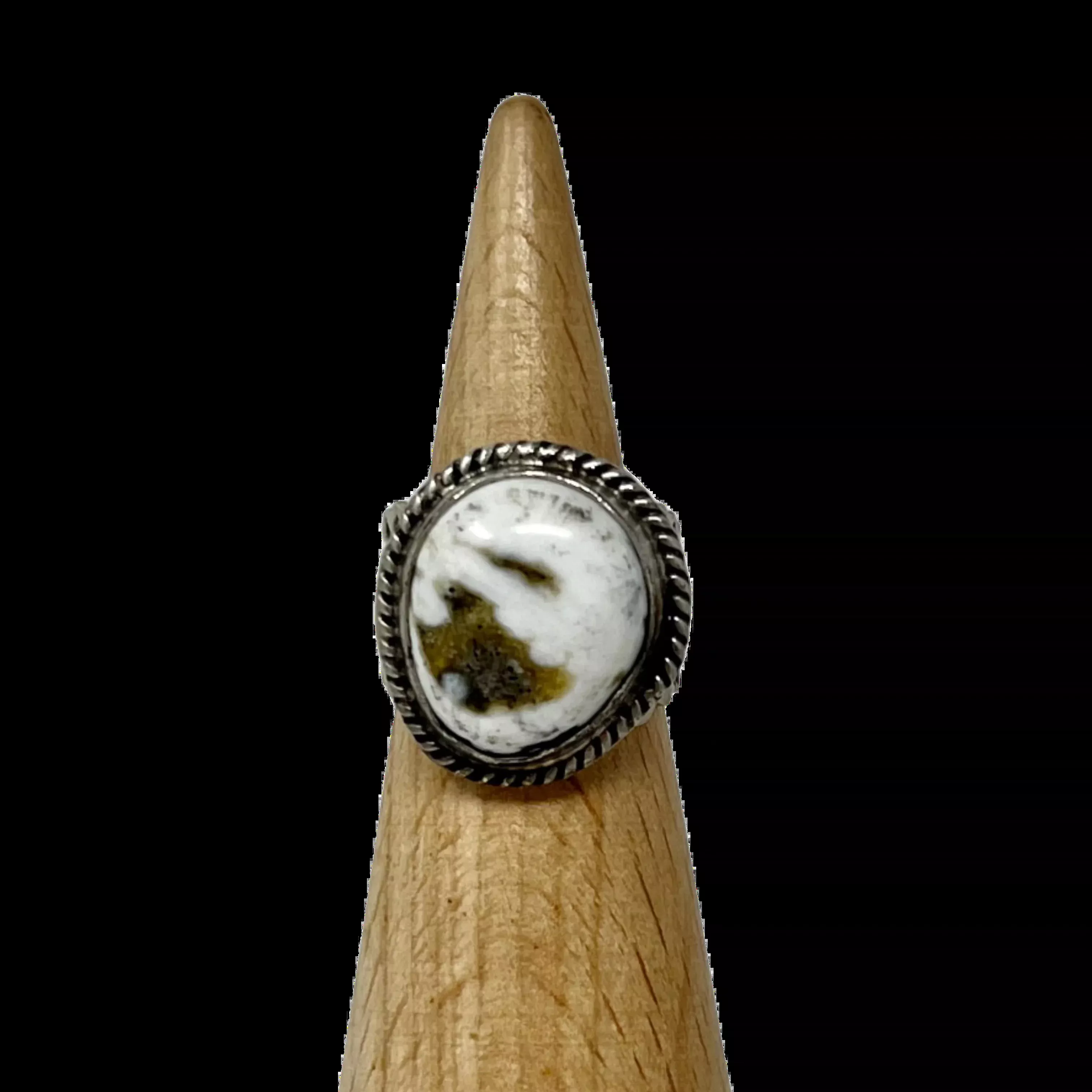 White Buffalo Sun Stamped Ring