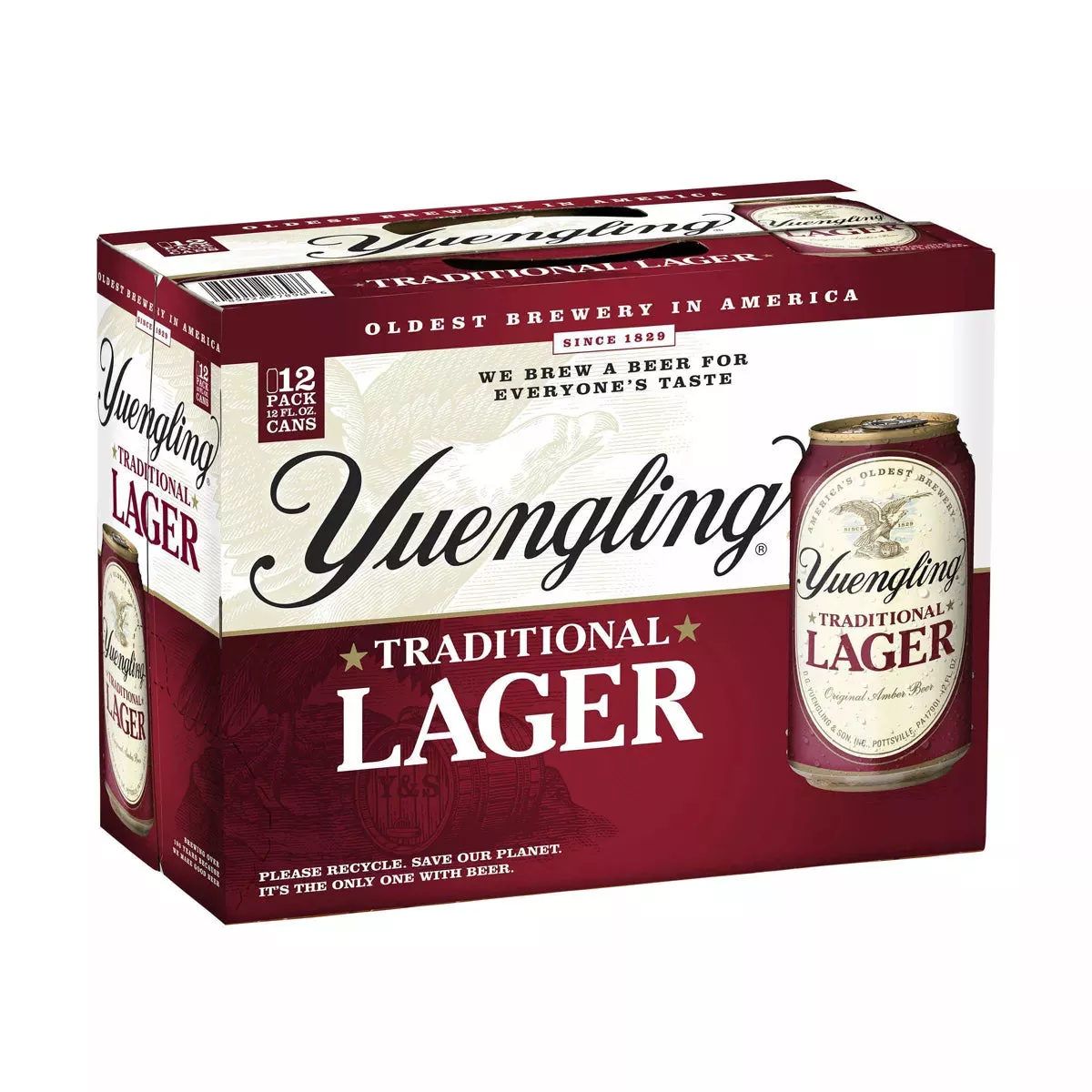 Yuengling Lager, 12 Pack Beer, 12oz Cans